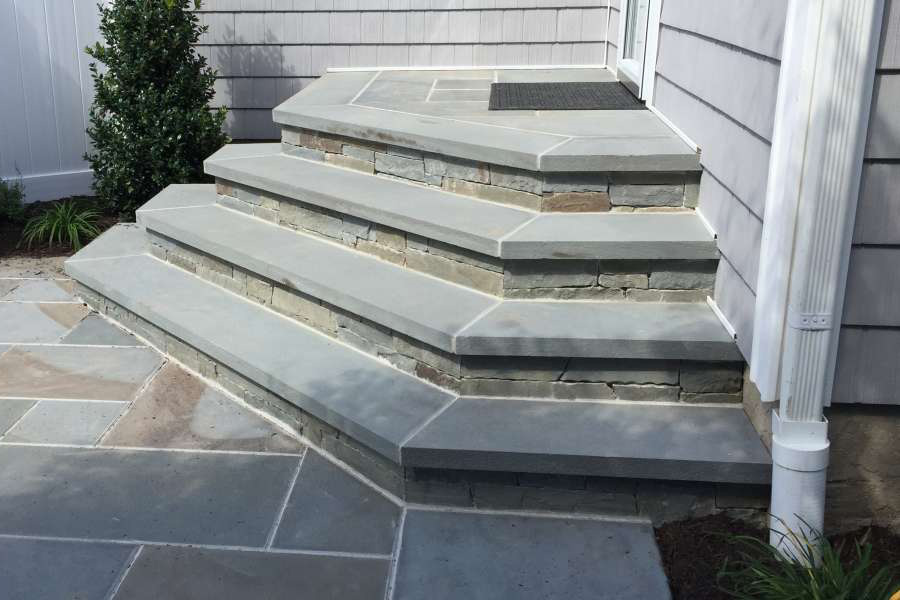 stone steps installation